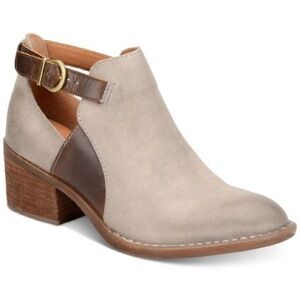 Born Carin Leather Suede Two Tone Boots Booties Size 7 NEW NWOB